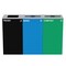 Alpine Industries 87 Gal. 3-Stream Steel Blue Mixed, Green Compost, and Black Commercial Trash Can Station ALP4450-BLK-KIT28 - alternate 1